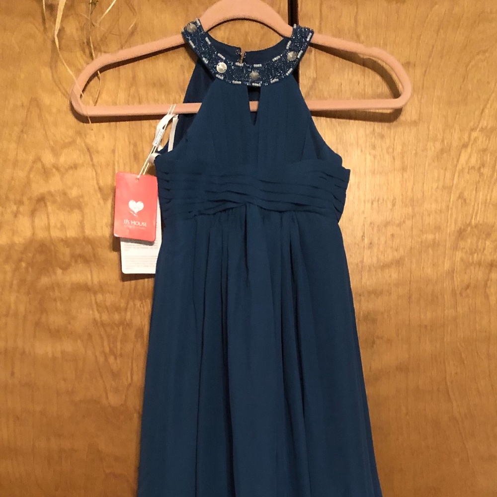 JJ's House Junior Bridesmaid Dress - Size 6 - Color Ink Blue